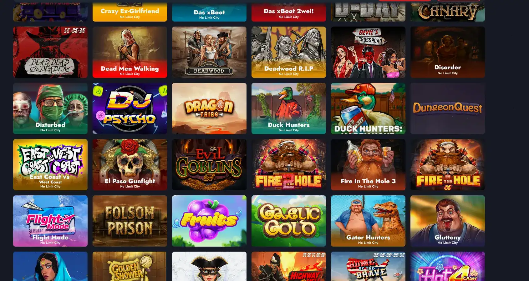 Интерфейс игрового зала казино Плей2х со слотами